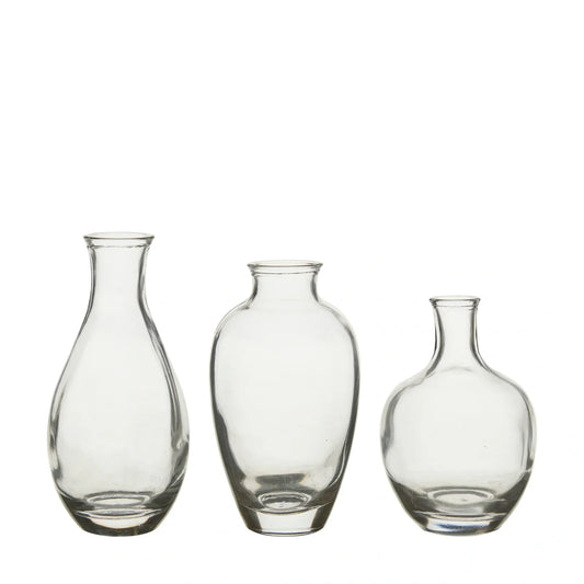 MIRIAM minivaser i klart glas – assorterede former