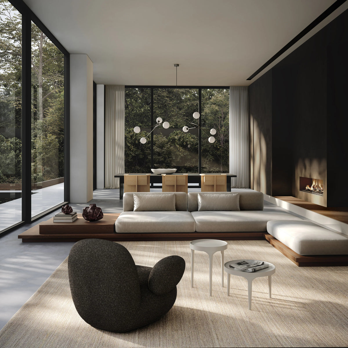 Wabi Vase Medio – Smoked Forest
