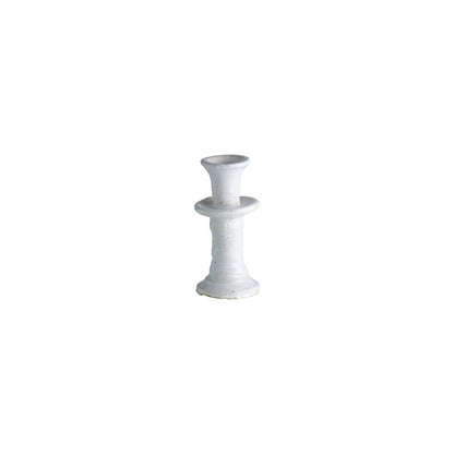 Roco håndformet lysestage i glaseret ler med individuelle variationer i form og glasering, 15 cm høj, til stagelys Ø 2,2 cm