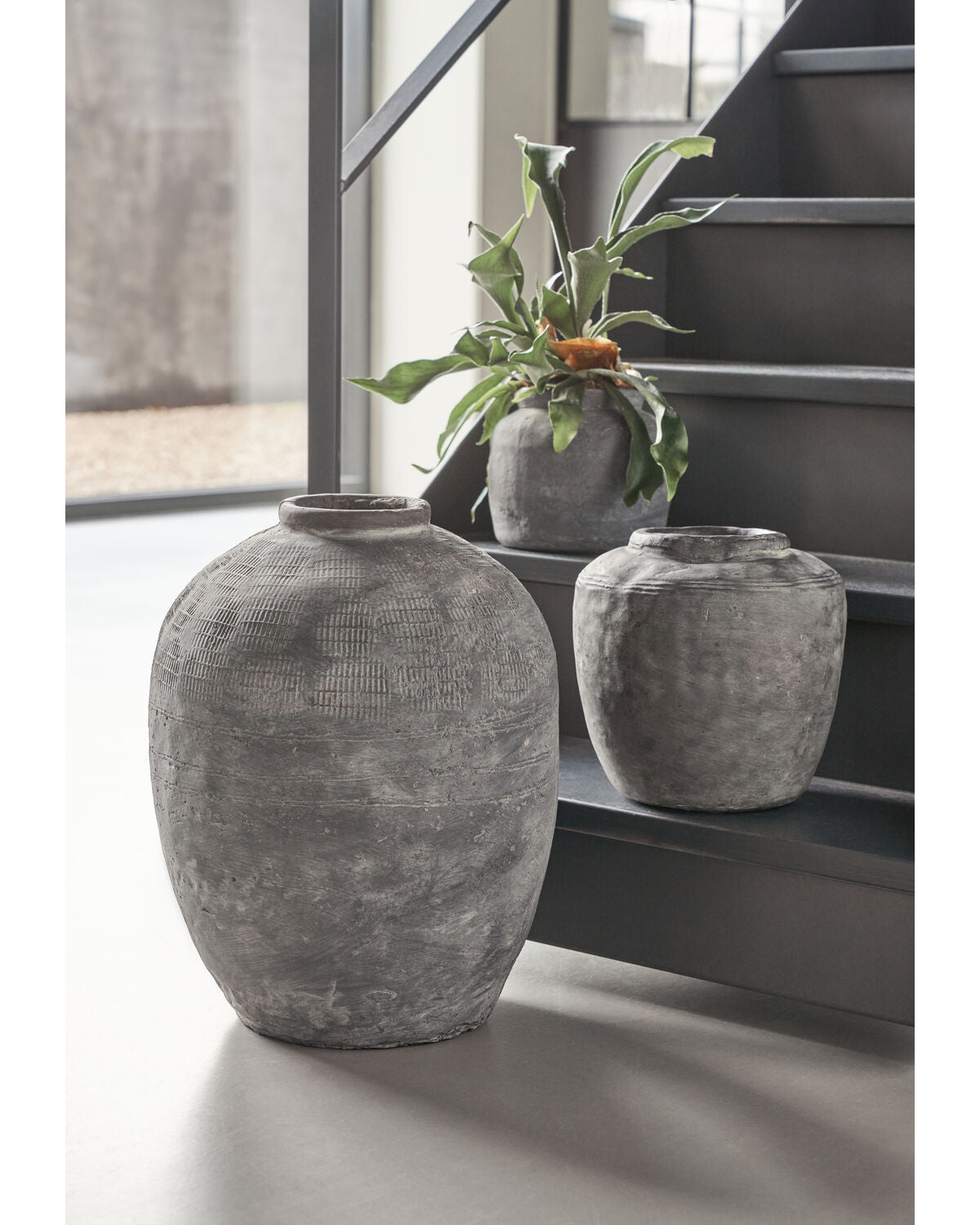 Gulvvase – Rustik – Ler – Betonlook (afhentning)