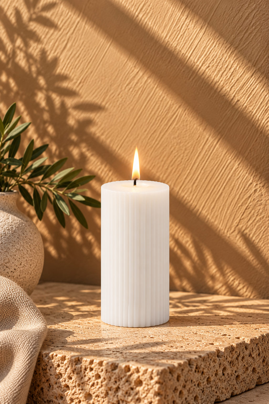 Uyuni - riflet LED-bloklys, Nordic White, 10,1 cm