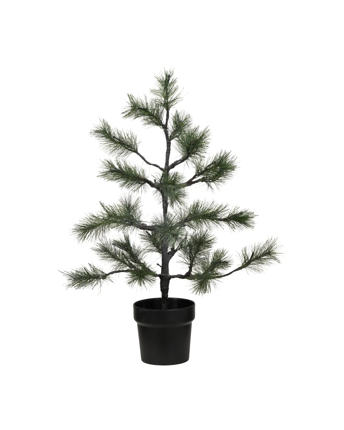 Peuce naturtro kunstigt juletræ med grønne grene og 40 integrerede LED-lys, 75 cm højt og 57 cm bredt