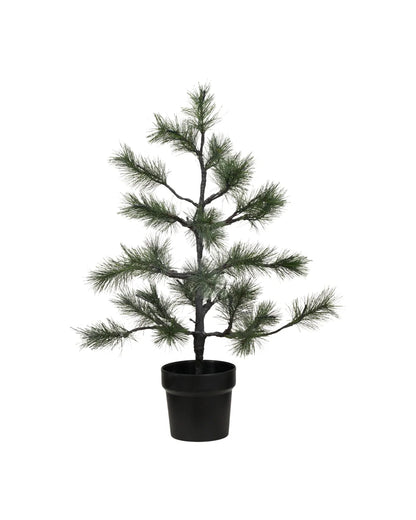 Peuce naturtro kunstigt juletræ med grønne grene og 40 integrerede LED-lys, 75 cm højt og 57 cm bredt