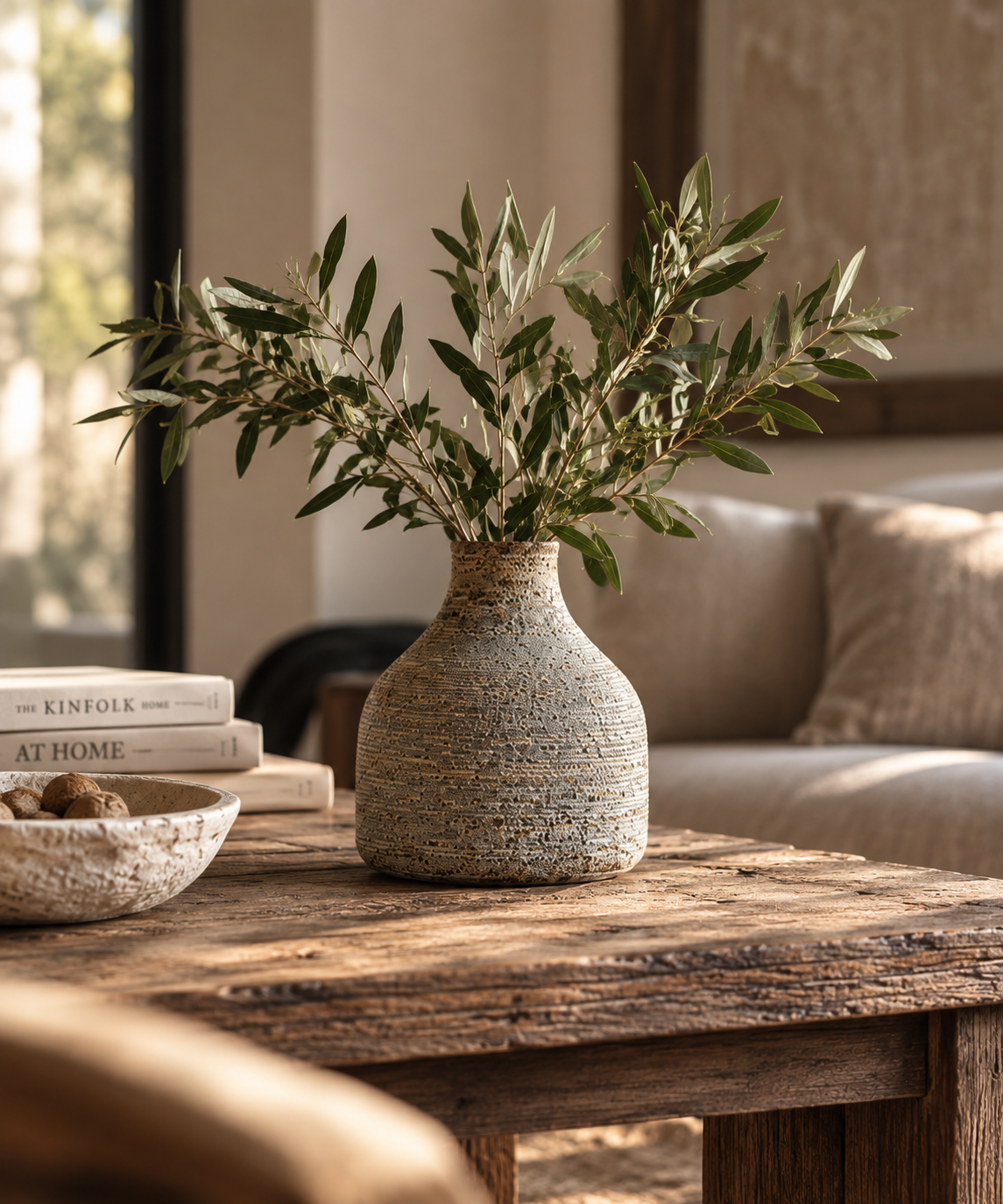 Detalje af den rillede overflade på Stain Vase S