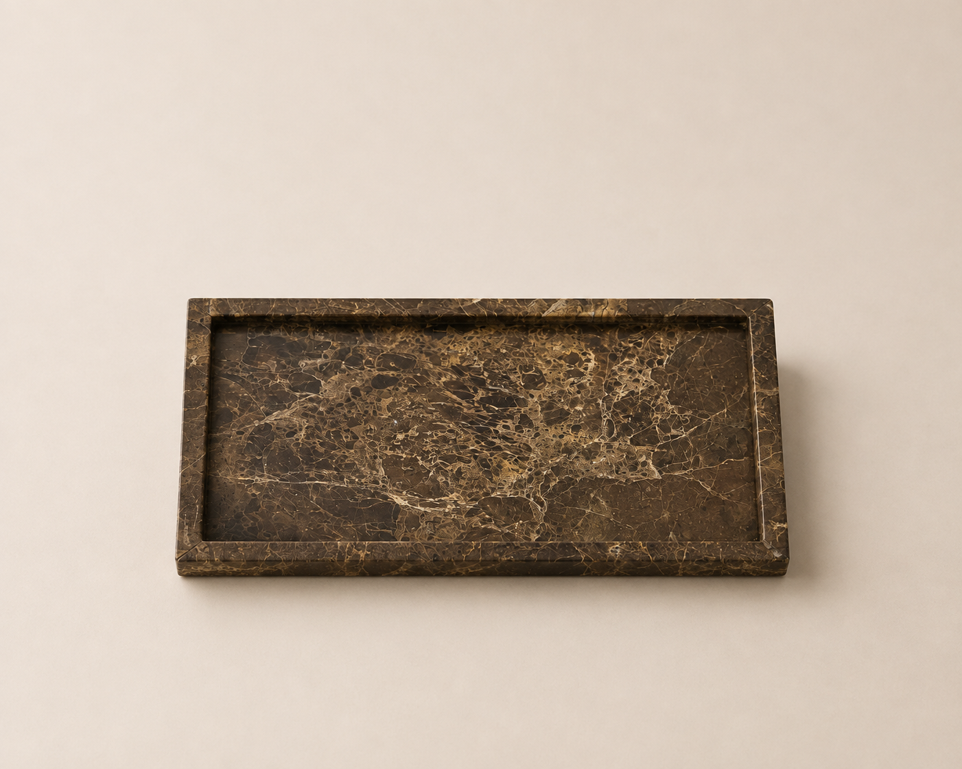 Dekorationsbakke – brun marmor