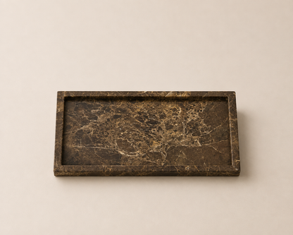 Dekorationsbakke – brun marmor