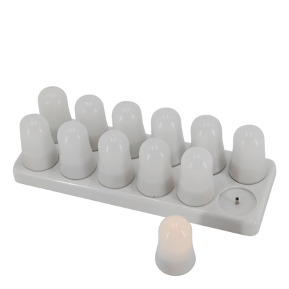 Genopladelige LED – fyrfadslys – 12 stk.