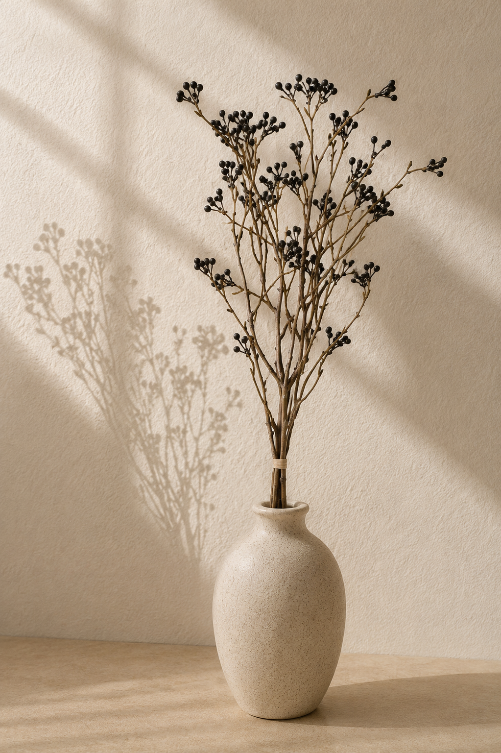 Kunstigt Viburnum-bundt – sort, 3 stk.