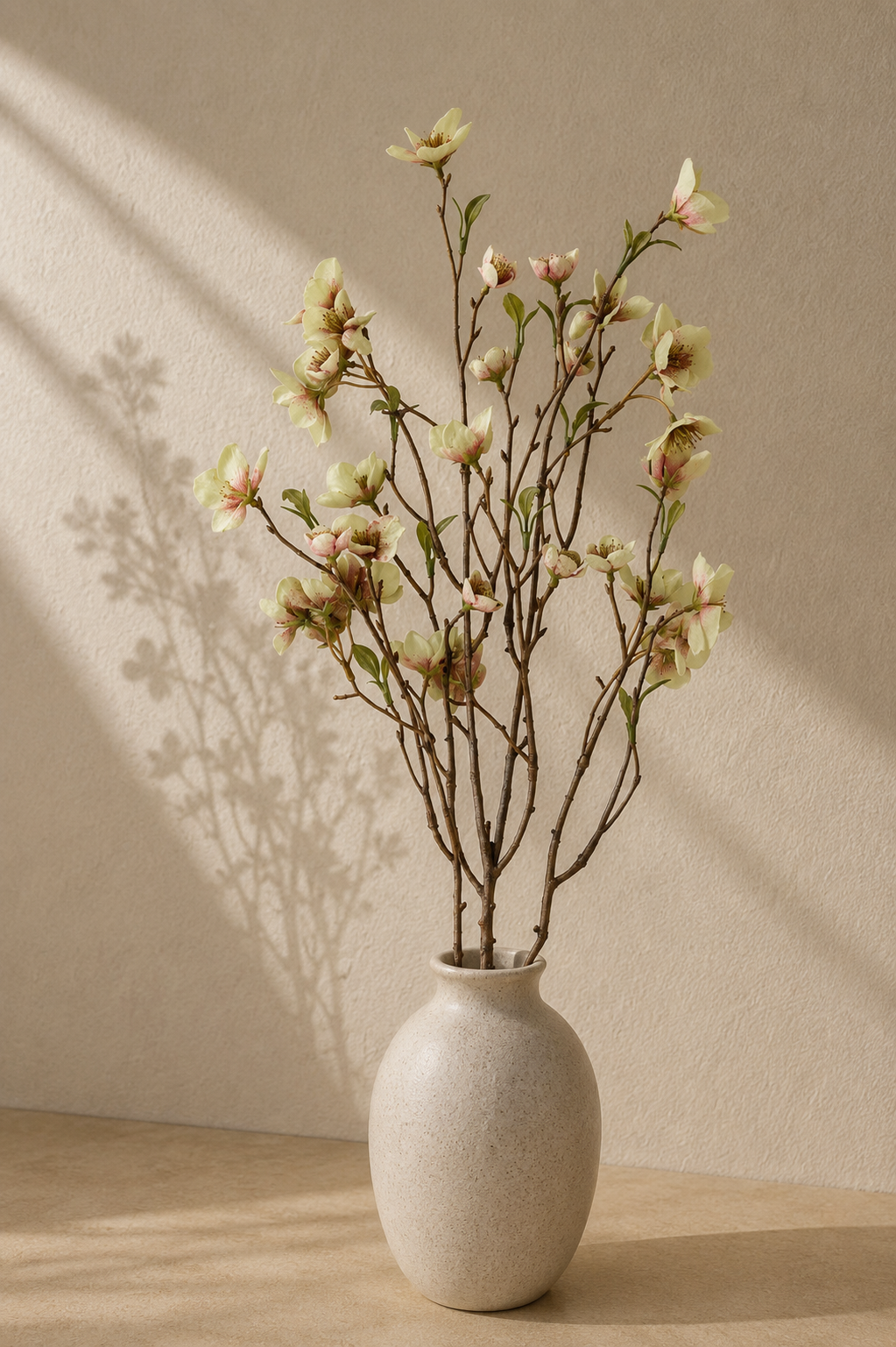 Kunstigt Helleborus-bundt – grøn og lys rosa, 2 stk.