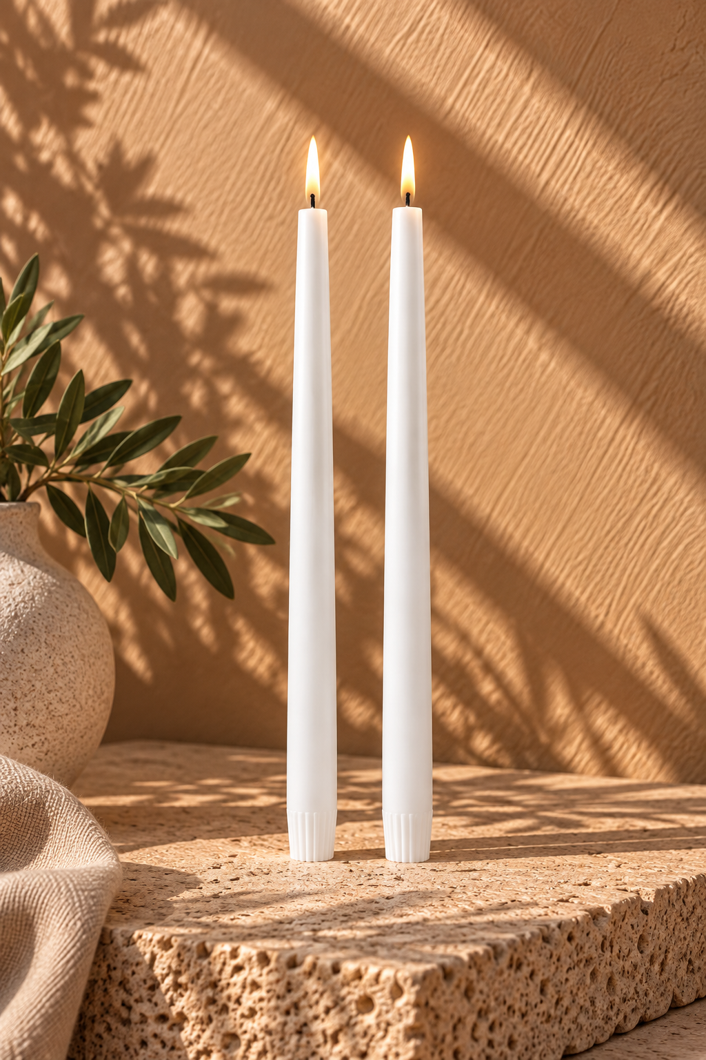 Uyuni - LED-stagelys, Nordic White, 32 cm, 2 stk.