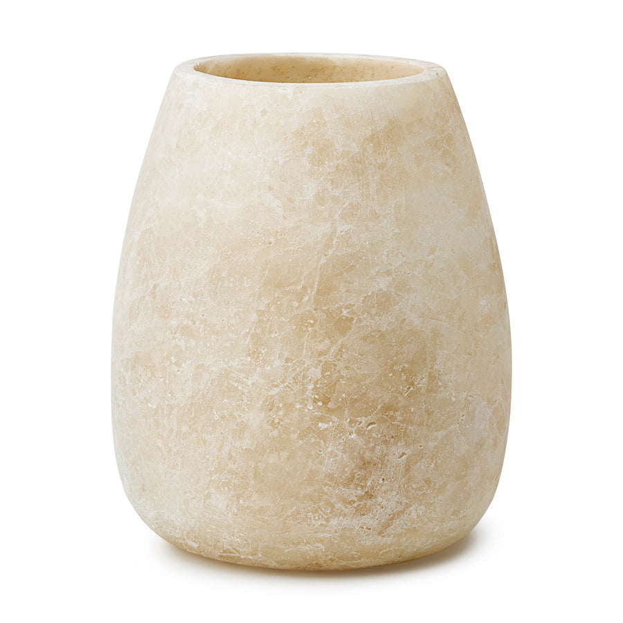 Alabaster fyrfadsstage – Dråbe - 8 cm.