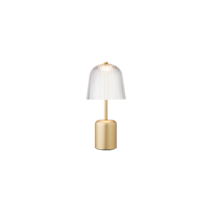Nuura - Asteea Table Portable – Satin Brass/Ripple Clear