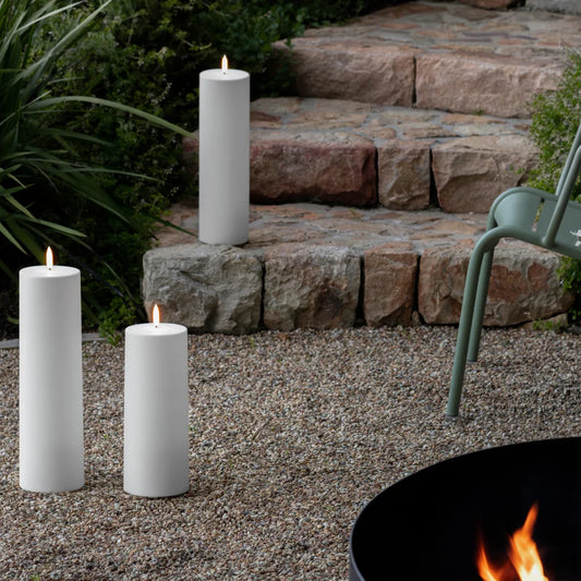 Uyuni Outdoor Maxi LED-bloklys med varm 3D-flamme
