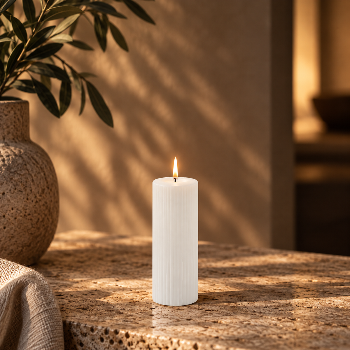 Uyuni - riflet LED-bloklys, Nordic White, 15 cm