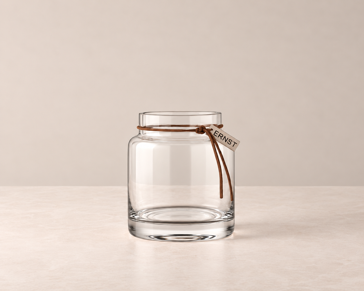 fyrfadsstage i glas – 10 cm