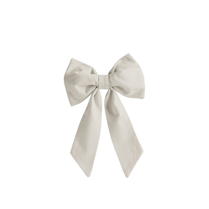 Julesløjfe i bomuldskanvas 28 × 18 cm – Creme