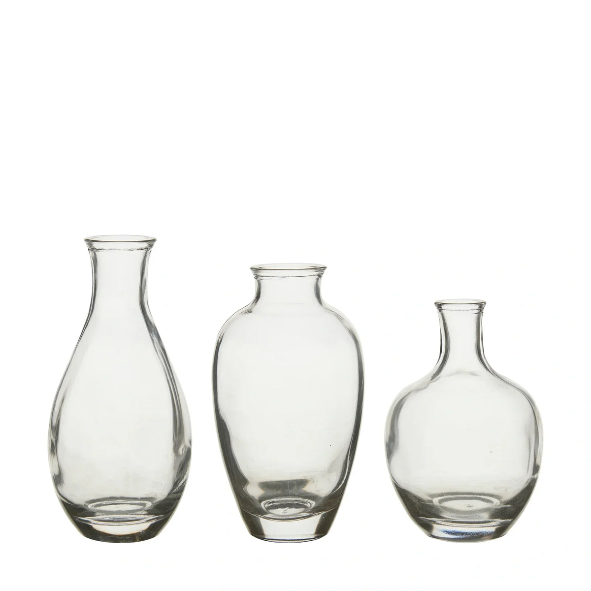 MIRIAM minivaser i klart glas – assorterede former
