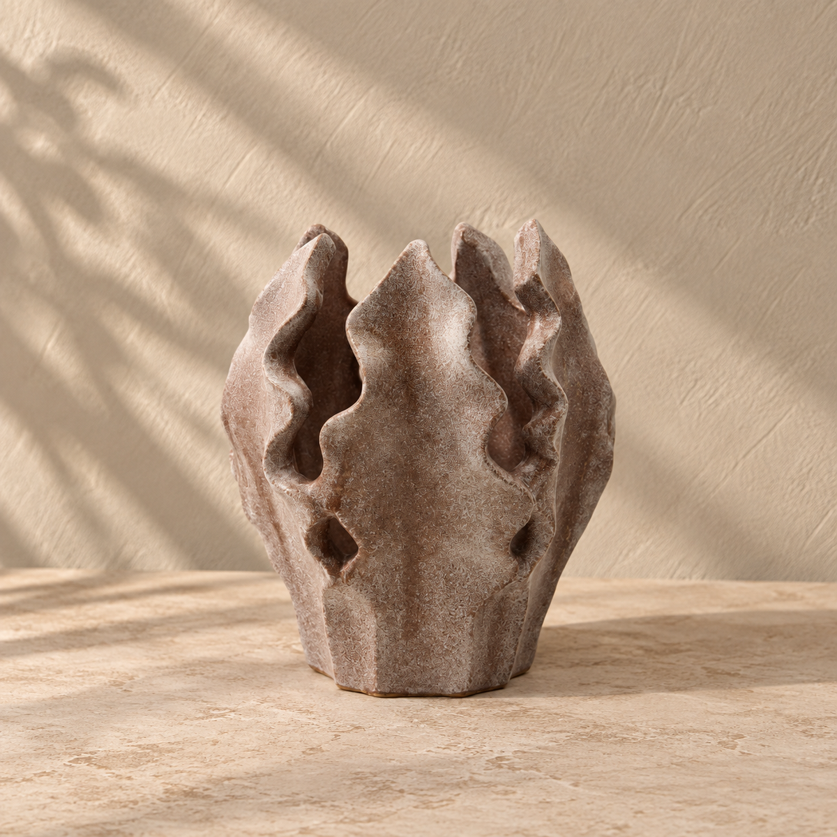 Camden fyrfadsstage – beige karamel