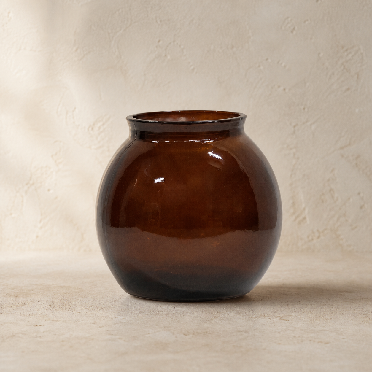 Glasvase S – Chokolade farvet