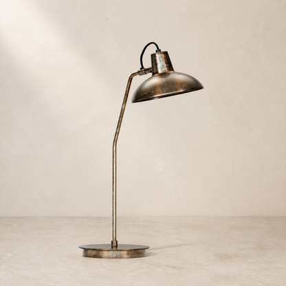 Bordlampe - jern & messing - industrilook
