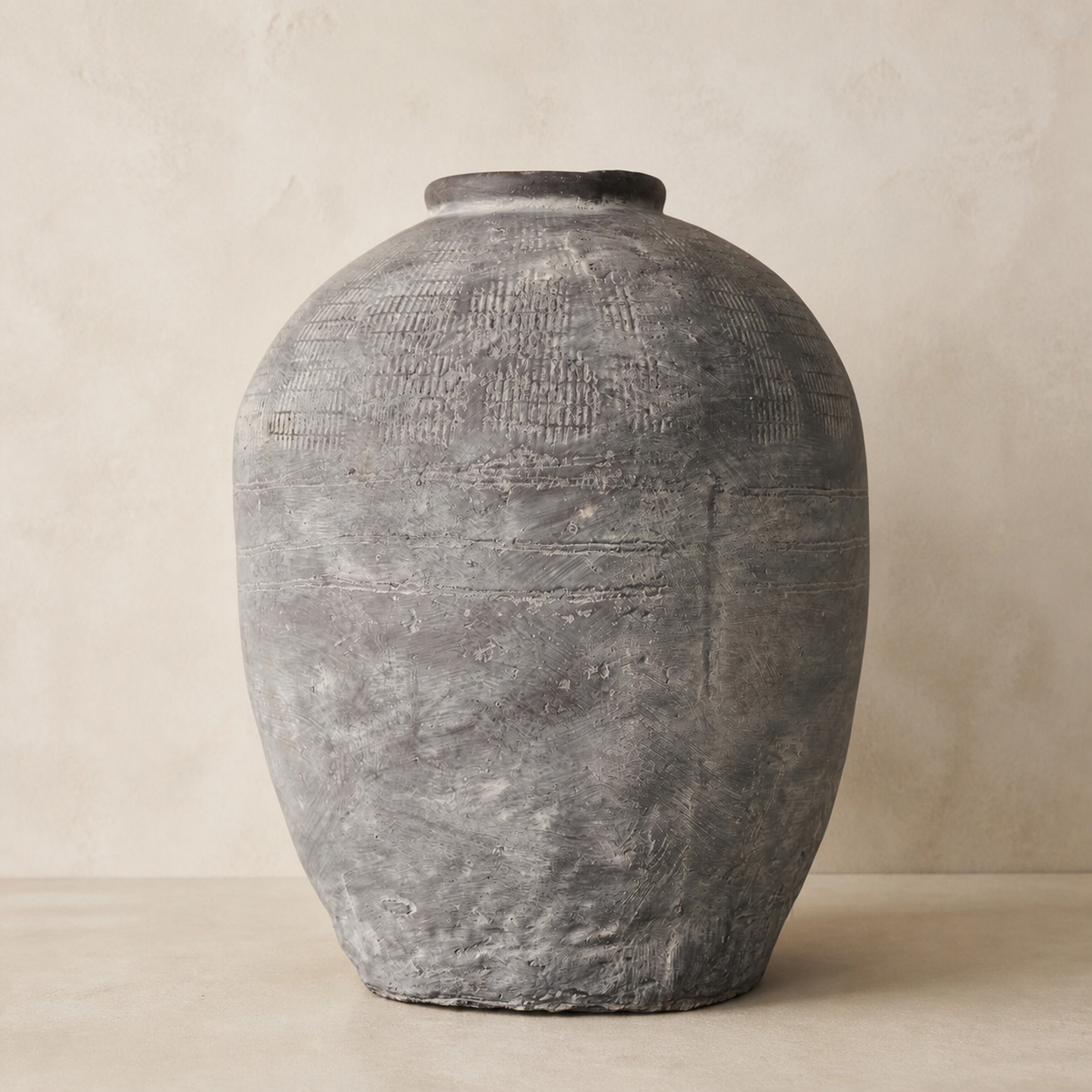 Gulvvase – Rustik – Ler – Betonlook (afhentning)