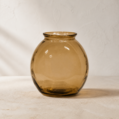 Glasvase M – røgfarvet