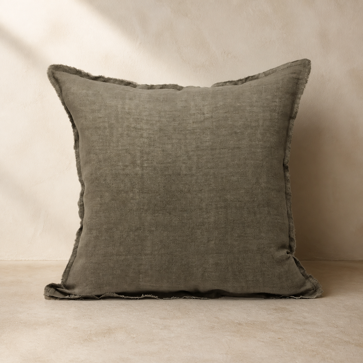 Pudebetræk – Hør – 49x49 cm – Taupe